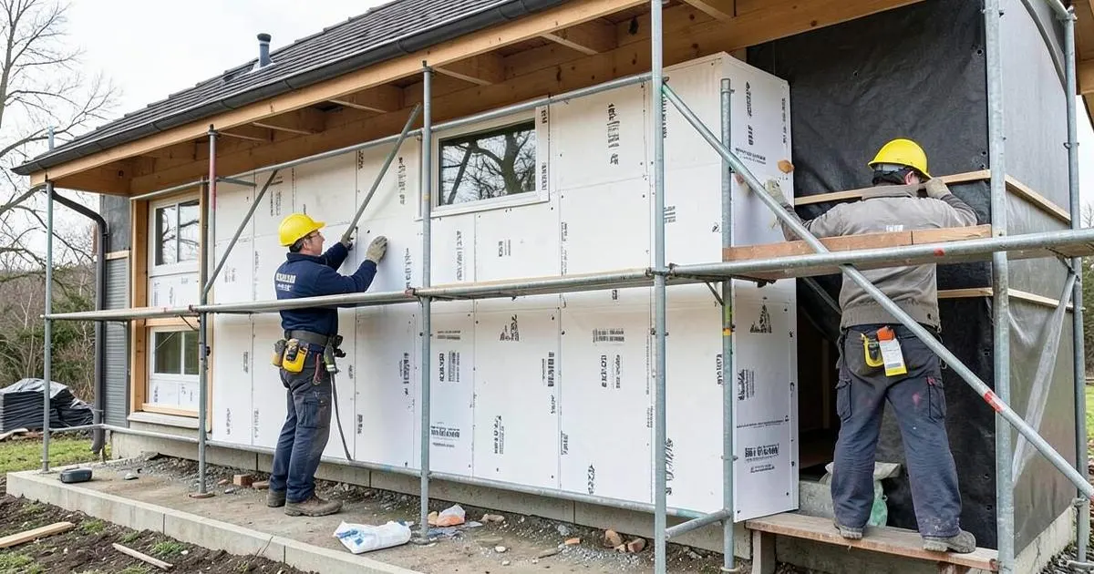 Chantier d’isolation par l’extérieur à Dunkerque